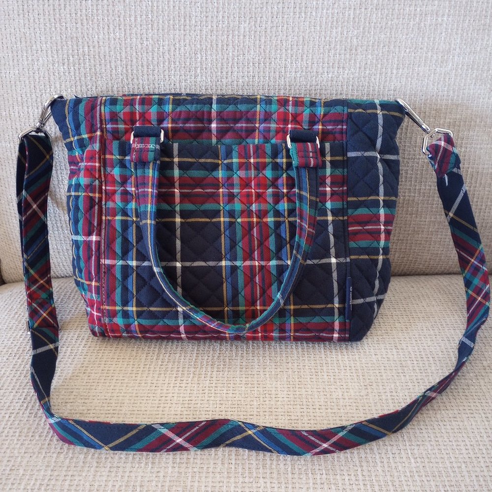 VERA BRADLEY Multi-Strap Shoulder Bag in Cotton, Tartan Plaid